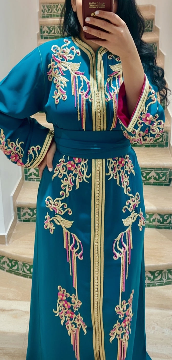 Caftan vert bouteille