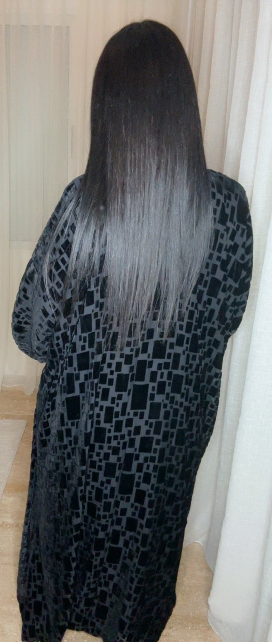 Qamis+kimono velours