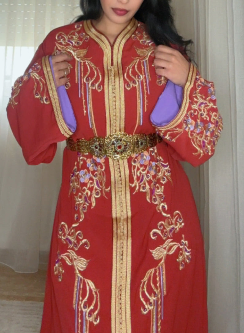 Caftan rouge brique