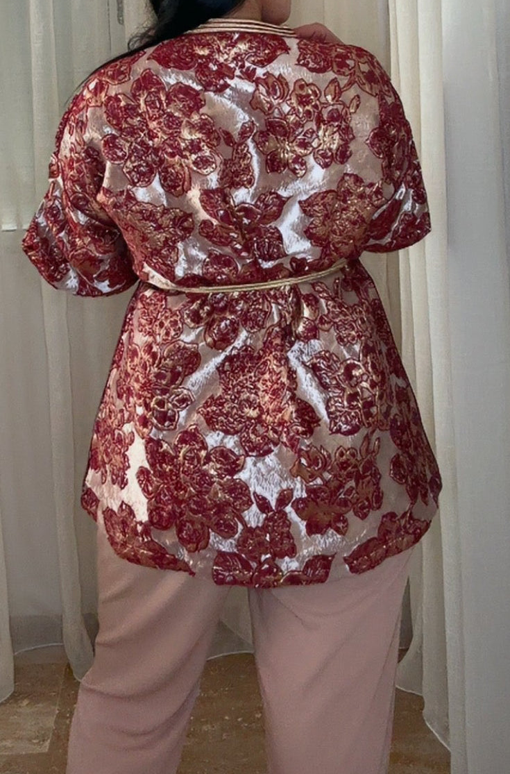 Kimono brocard avec pantalon